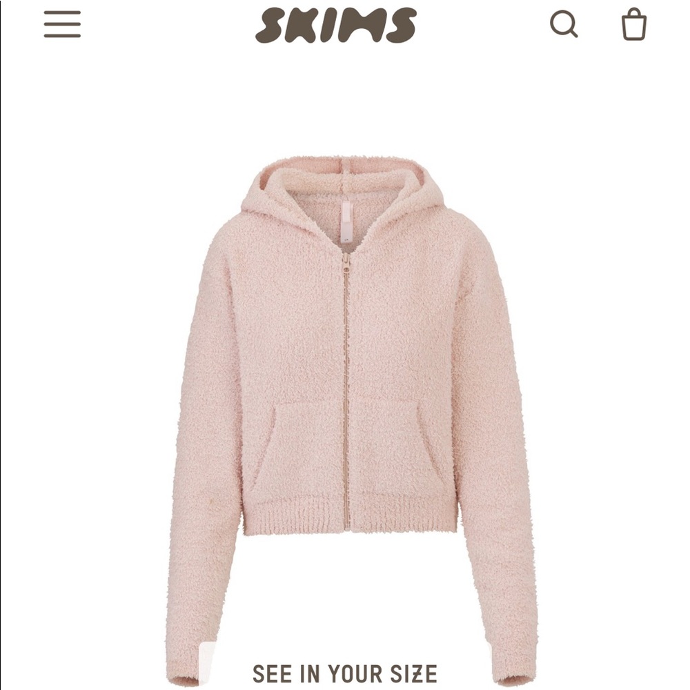 Skims Cozy Knit zip-up